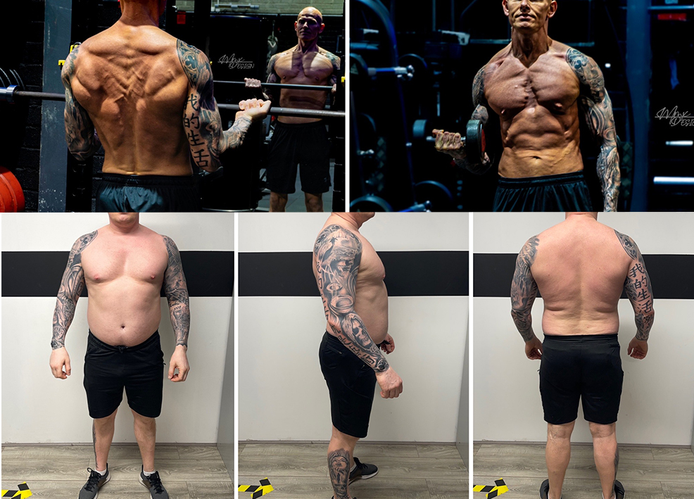 Bodybuilding client transformation — Full physique rebuild